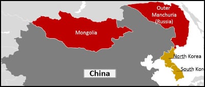 China, Russia, Outer Manchuria