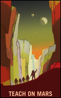 Teach on Mars Poster