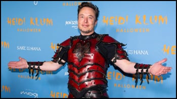 Musk dressed for Halloween