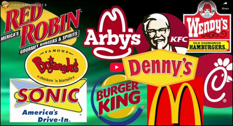 Colors of fast food logos
