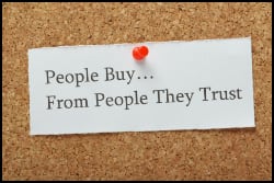Graphic: People buy from people they trust.