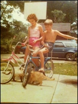 Kids play on nickels in 1970s